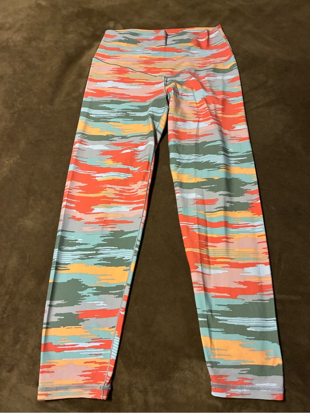 Colorful Abstract Print Leggings size large